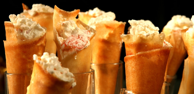 Cornets au saumon fumé