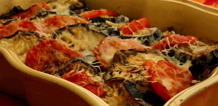 Aubergines en gratin allégé