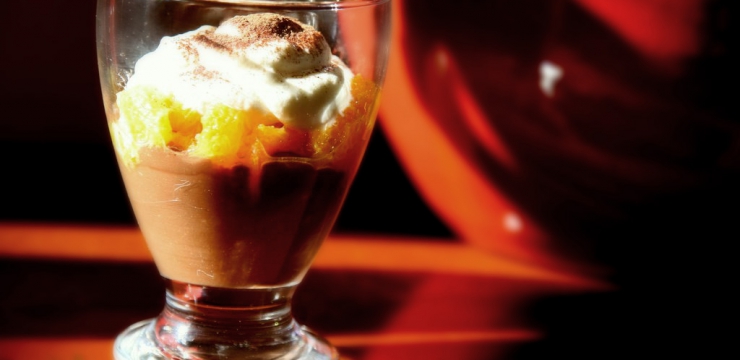Cappuccino au chocolat et mandarines au poivre de Séchuan